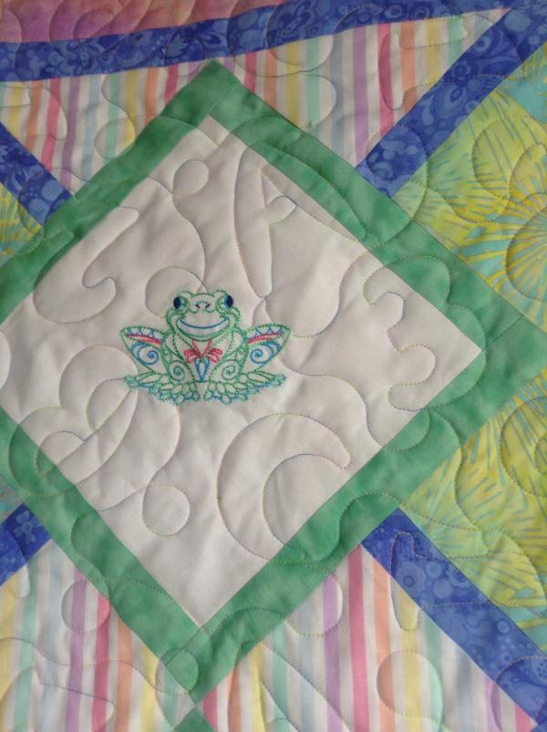 Lisa's Embroidered Baby Quilt