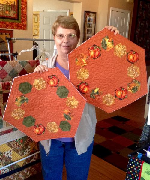 Shirley's Hexagonal Pumpkin Toppers