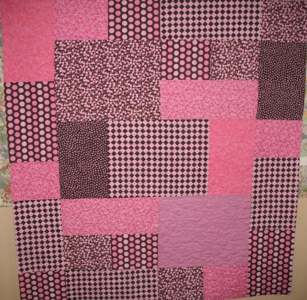 Beverly's Pink and Brown Quilt