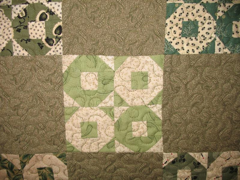 Cari's Green and Beige Quilt