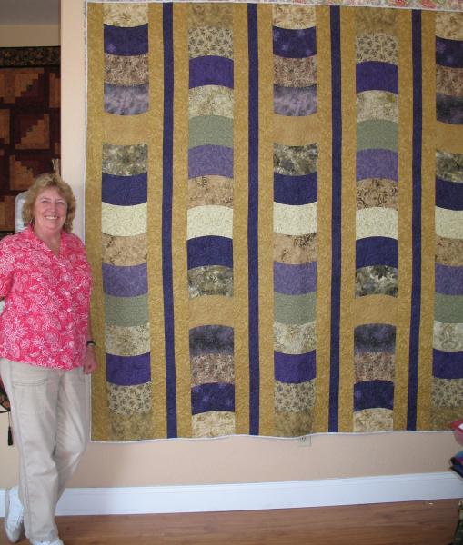Peggy's Gold and Purple Quilt