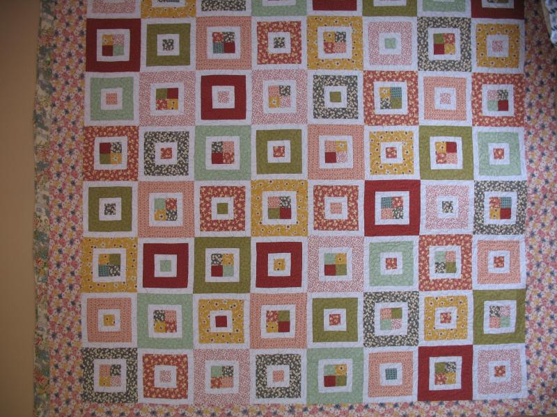 Patty's Scrappy Squares and 4-Patch Quilt