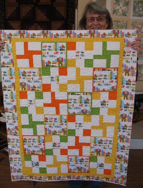 Carol's Wind-up Cars Baby Quilt