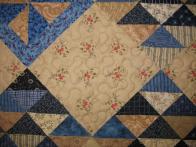 Patsy's Blue and Beige On Point Quilt